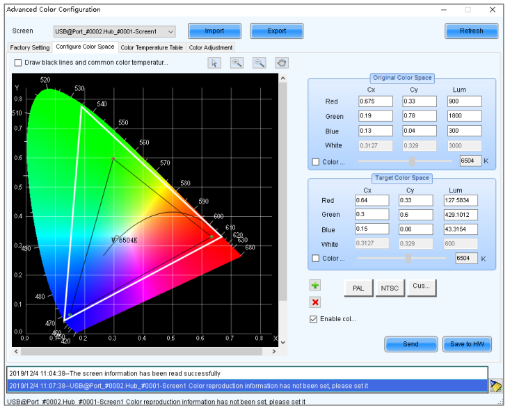 Настройка цветового пространства (Configuring color space)