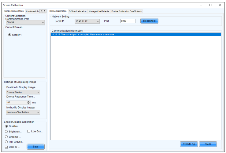 screen calibration