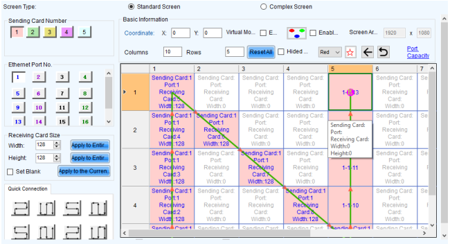 Подключение и размер приёмных карт