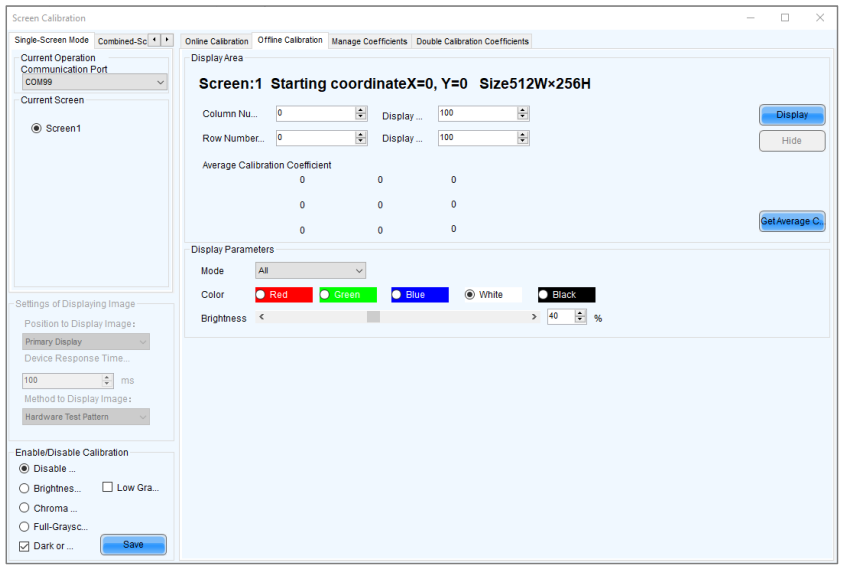 Offline calibration