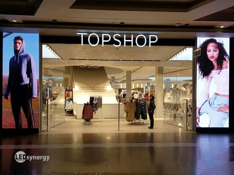 led display in store